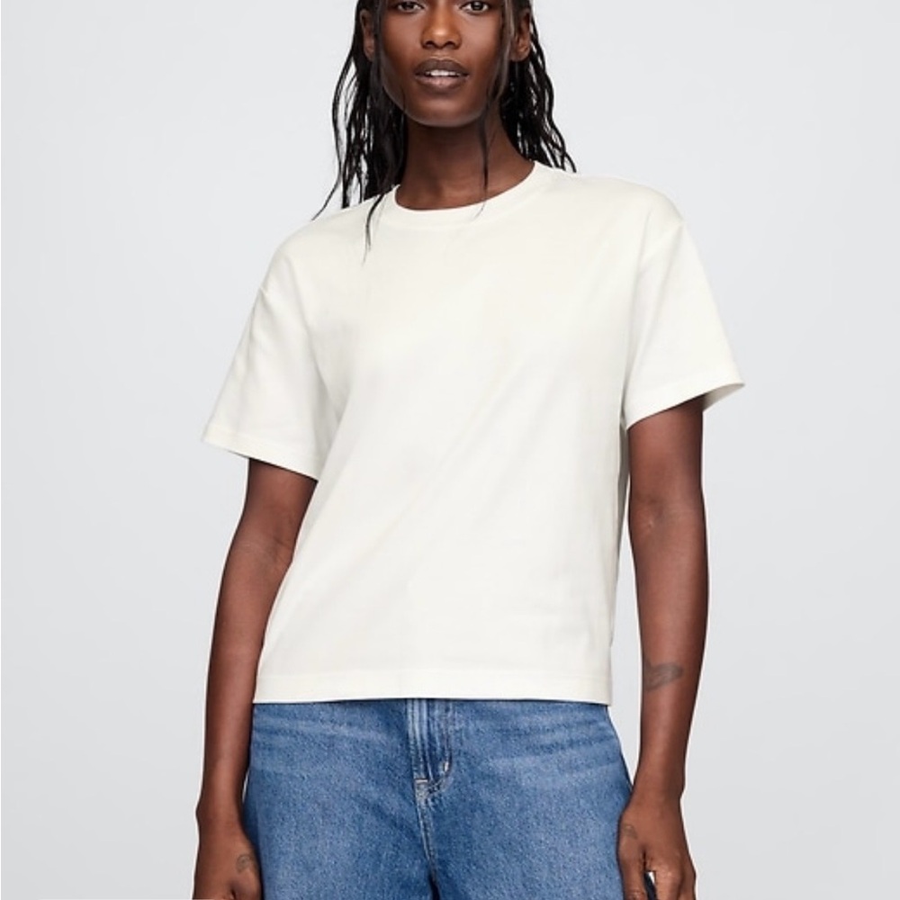 GAP Supima Cotton Relaxed T-Shirt, Bedrock Beige Size M